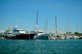 Port Denarau, Fiji, Aug 2019. Luxury private yachts at the Port Denarau Marina.